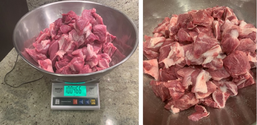 A picture containing plastic, meat, several, vegetable
Description automatically generated